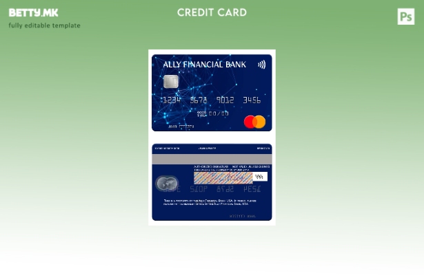 Модерен стил на шаблон за мастер картички на американската сојузничка финансиска